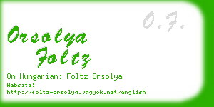 orsolya foltz business card